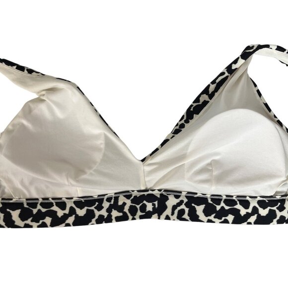 Time And Tru Two Piece Swimsuit Bikini Womens 3X Black White Animal Print New - Picture 5 of 11